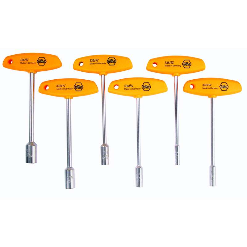 T-Handle Inch Nut Driver Set, 6 Pieces